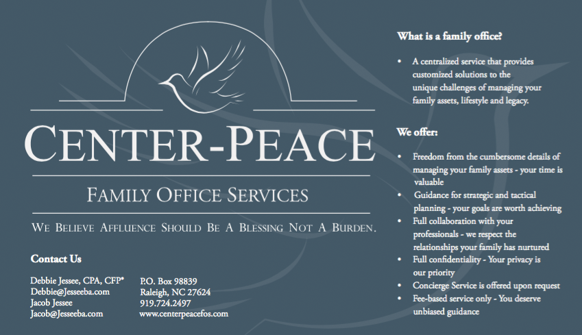 Center-Peace Family Office Services - 919-724-2497